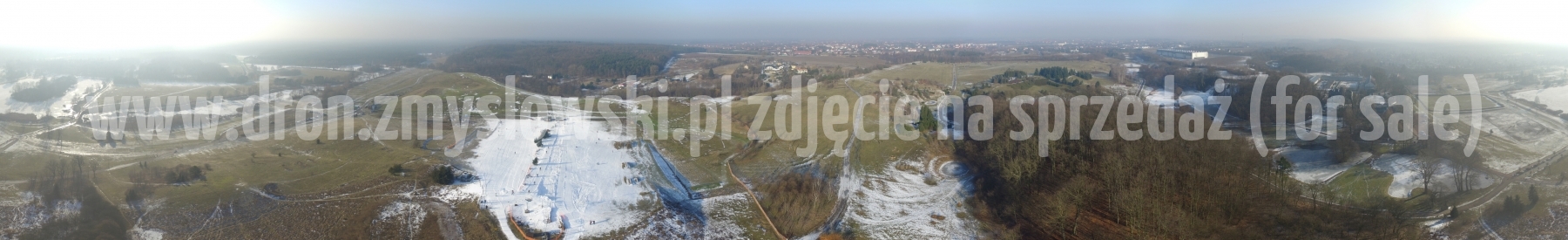 Bydgoszcz - stok narciarski i saneczkowy w Myślęcinku z drona - 2017