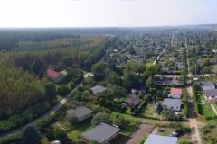 rodzinne ogródki działkowe w Myślęcinku z drona - Zalesie, Prasa, Ustronie - 2016